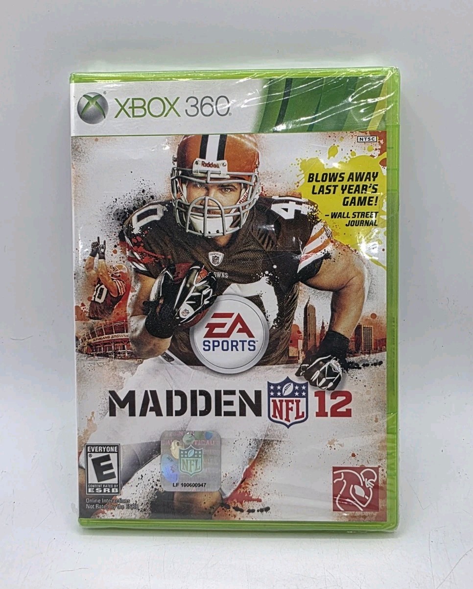 Madden NFL 12 (Microsoft Xbox 360, 2011) Football – Brand New Tear On Wrapping