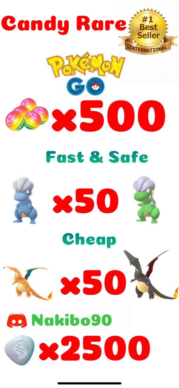 PokéMon Go – 500 Candy Rare – Bagon – Friend finder Medal – Fast And Safe