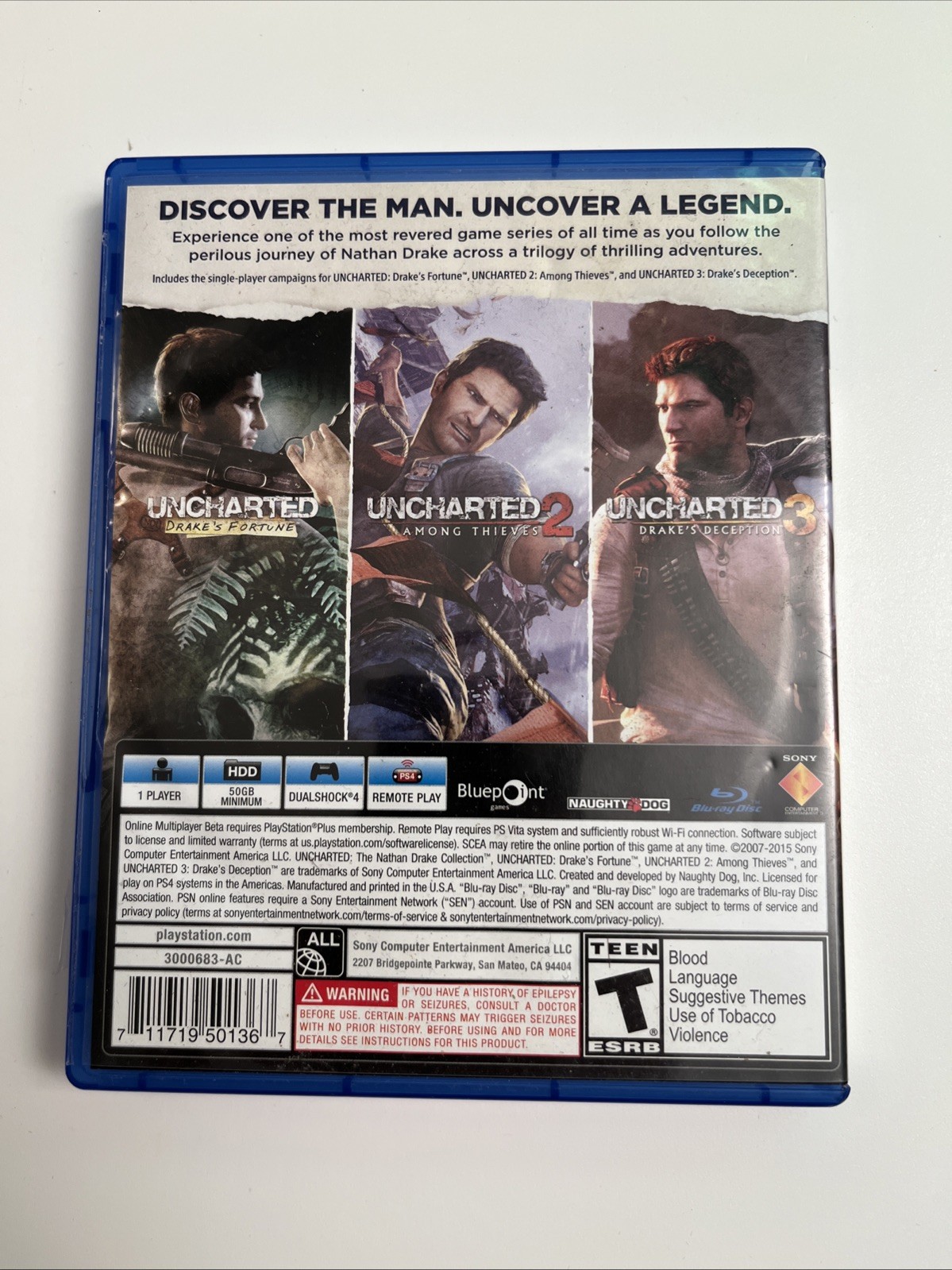 Sony Uncharted Nathan Drake Collection PS4 Single-player Multiplayer Campaigns