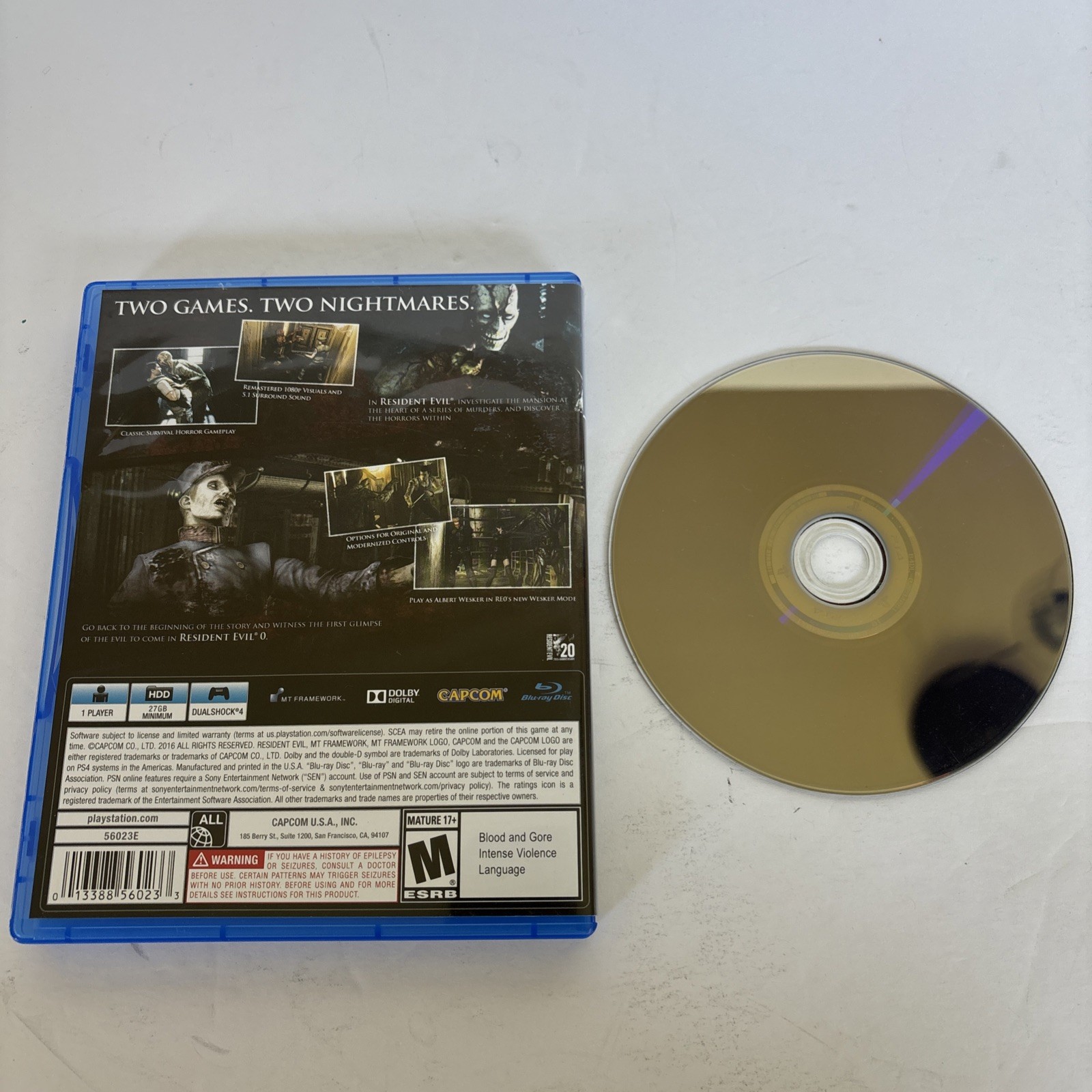 Resident Evil Origins Collection (PlayStation 4, 2016)