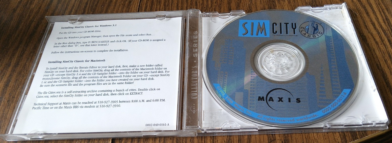 Sim City Classic For Window PC (1996 Maxis Software)