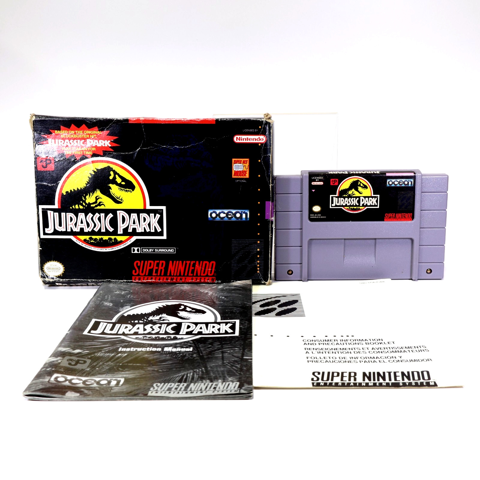 Jurassic Park (SNES) CIB – Authentic Acceptable Cond