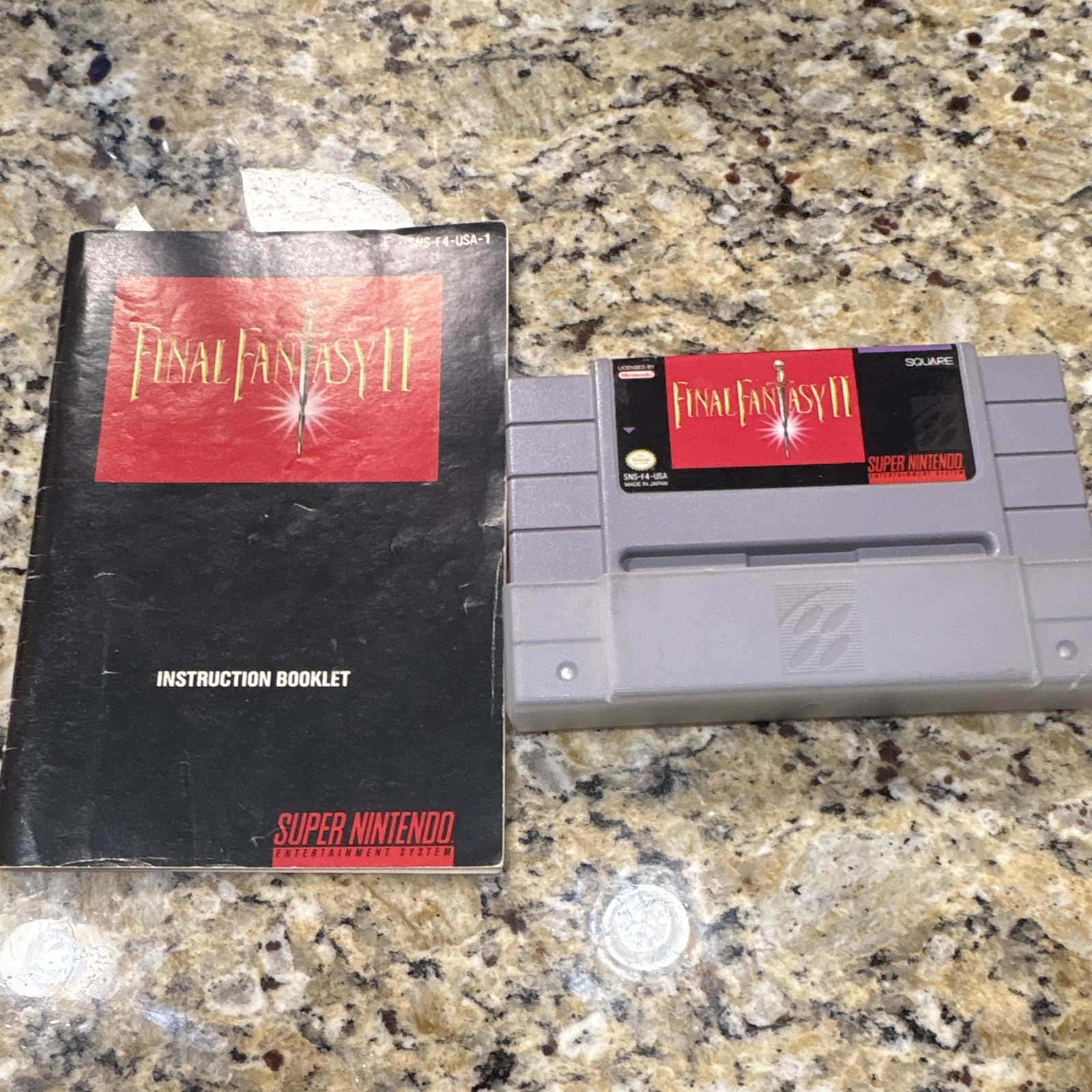 Square Final Fantasy II (Nintendo SNES) NTSC-U/C Role Playing Game w/ Manual