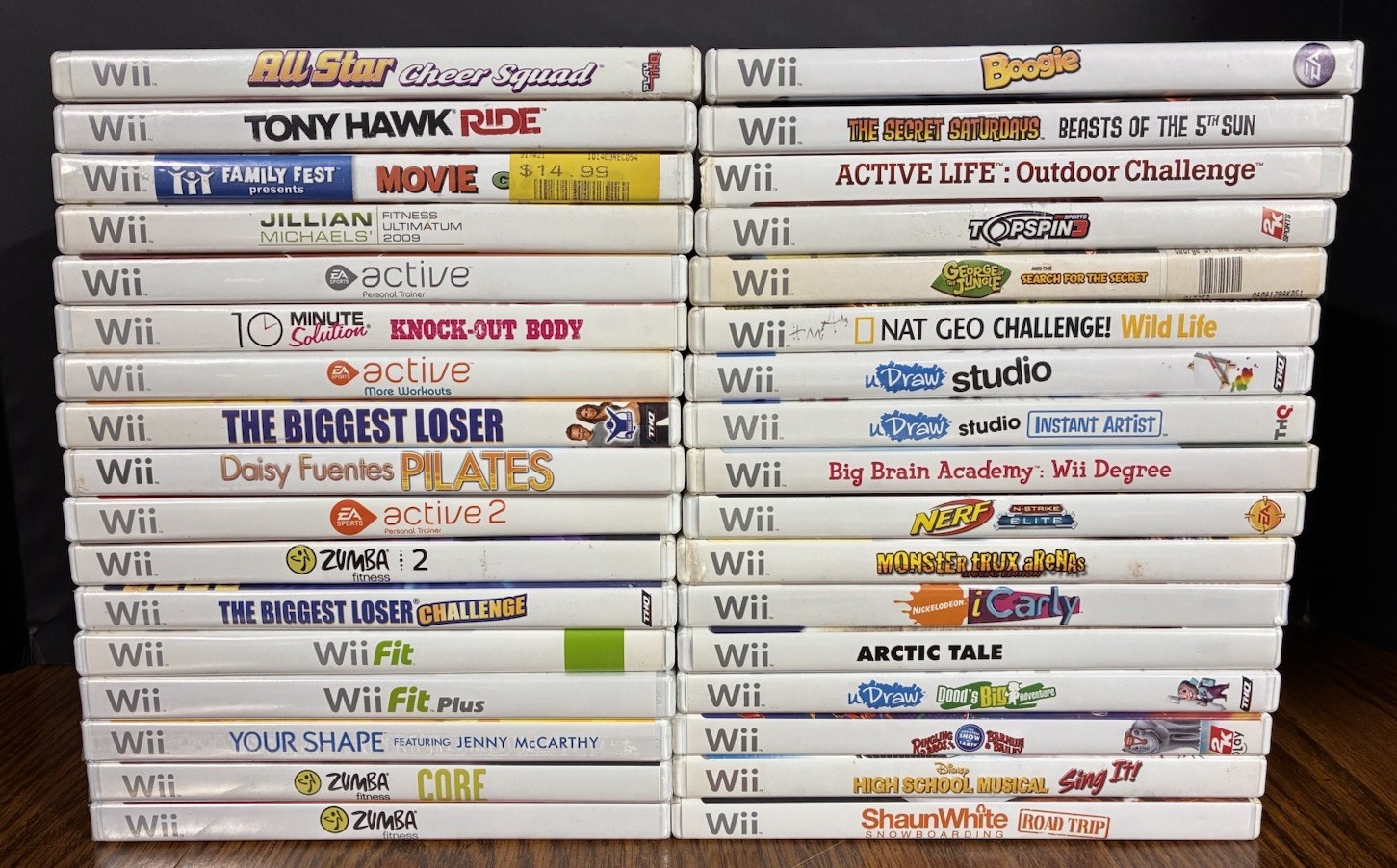 Nintendo Wii Game Lot Bundle Of 34 – No Duplicates – Various Genres