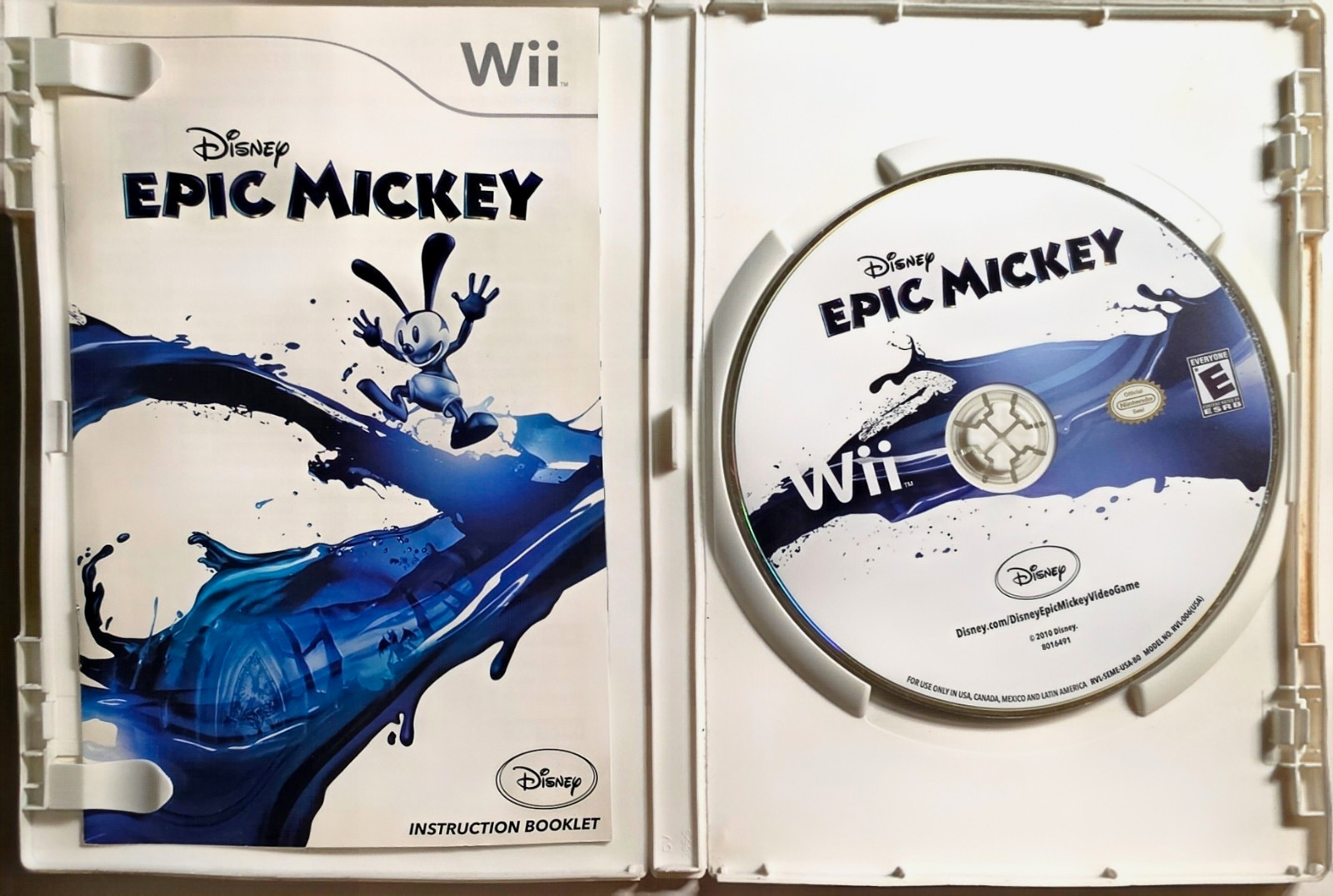 Disney Epic Mickey Nintendo Wii Manual Included E NTSC-U/C Action & Adventure