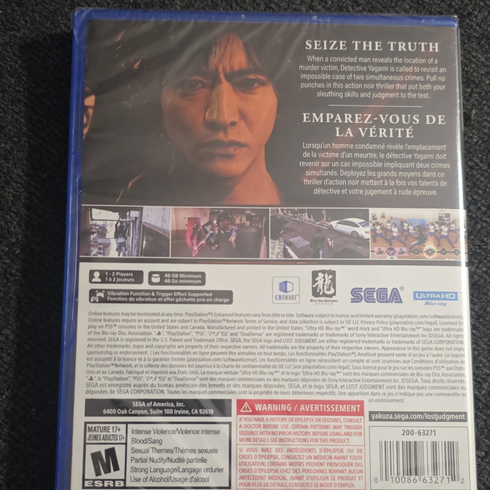 SEGA Lost Judgment for PS5 Judgment Series Action & Adventure M Vibration