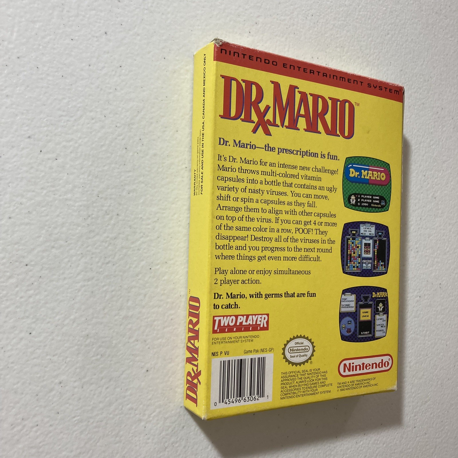 Dr. Mario (Nintendo Entertainment System, 1990) NES CIB Complete In Original Box