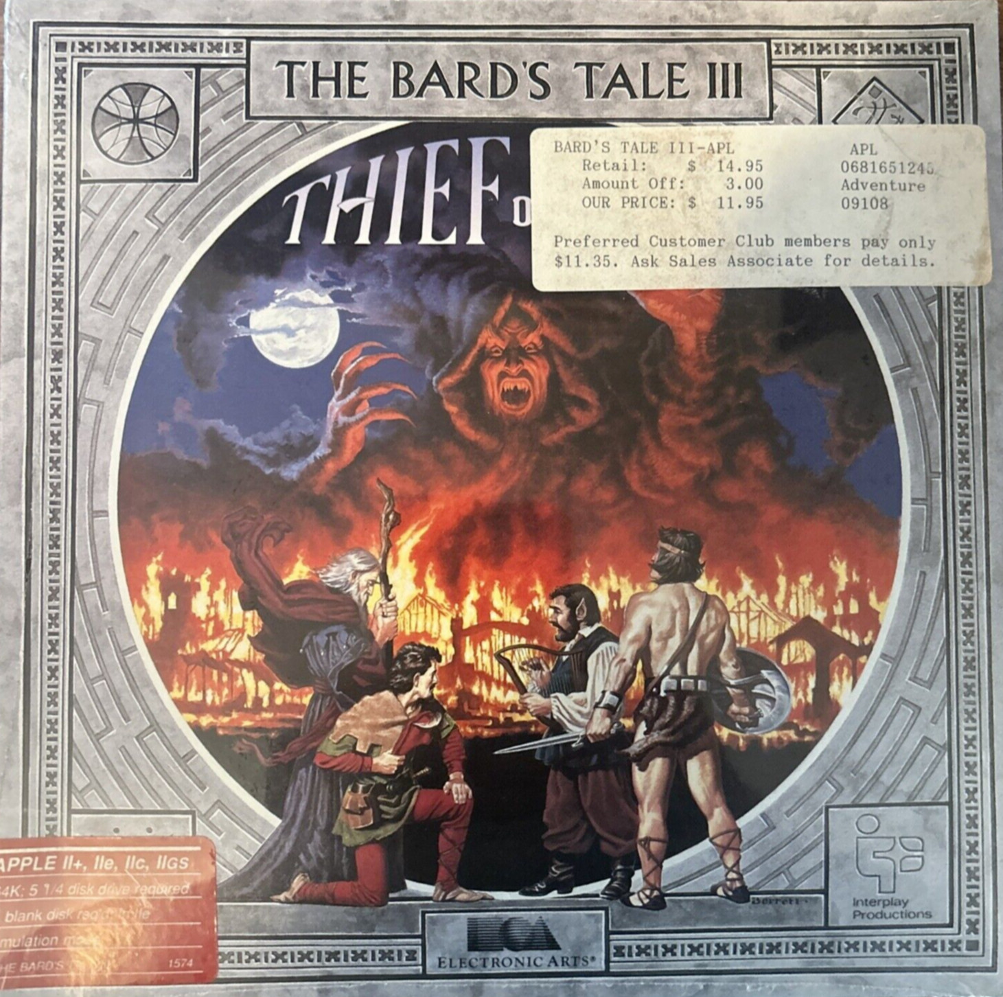 The Bard’s Tale III – The Thief of Fate Apple II 1988 EA PC Game / New & sealed