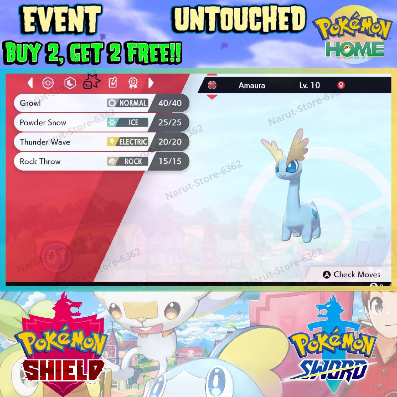 Amaura Event 🔥ORAS Enter the Dragon Type 2015🔥Pokémon Sword & Shield