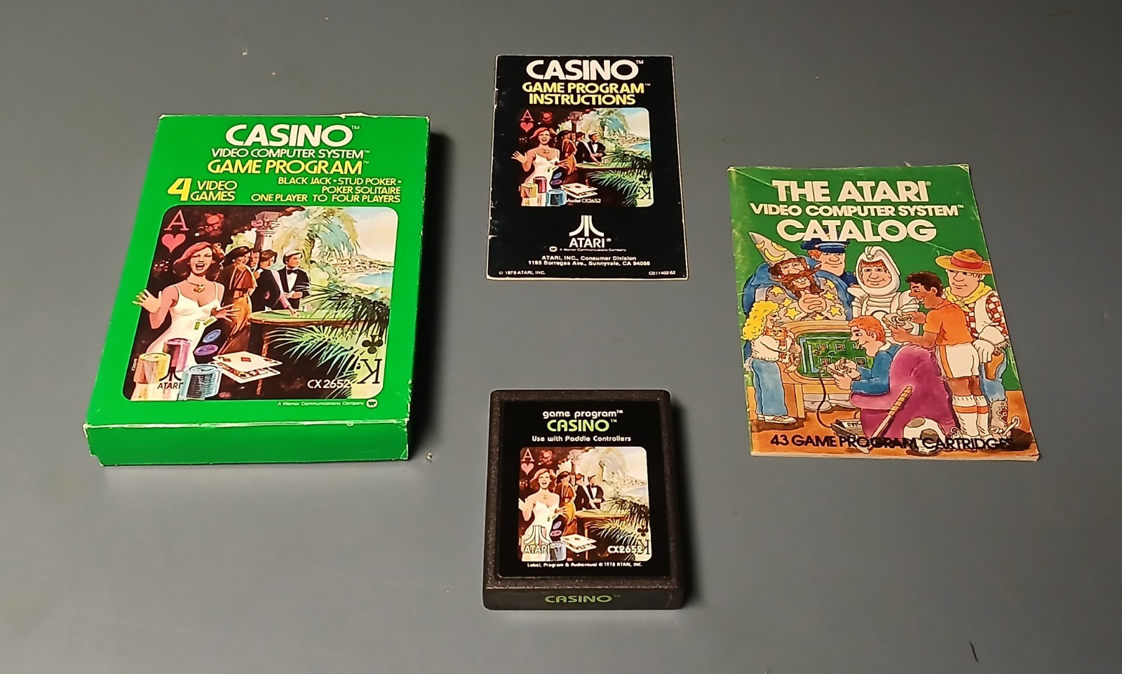 Atari 2600 Casino – Complete In Box (CIB) With Manual And Catalog