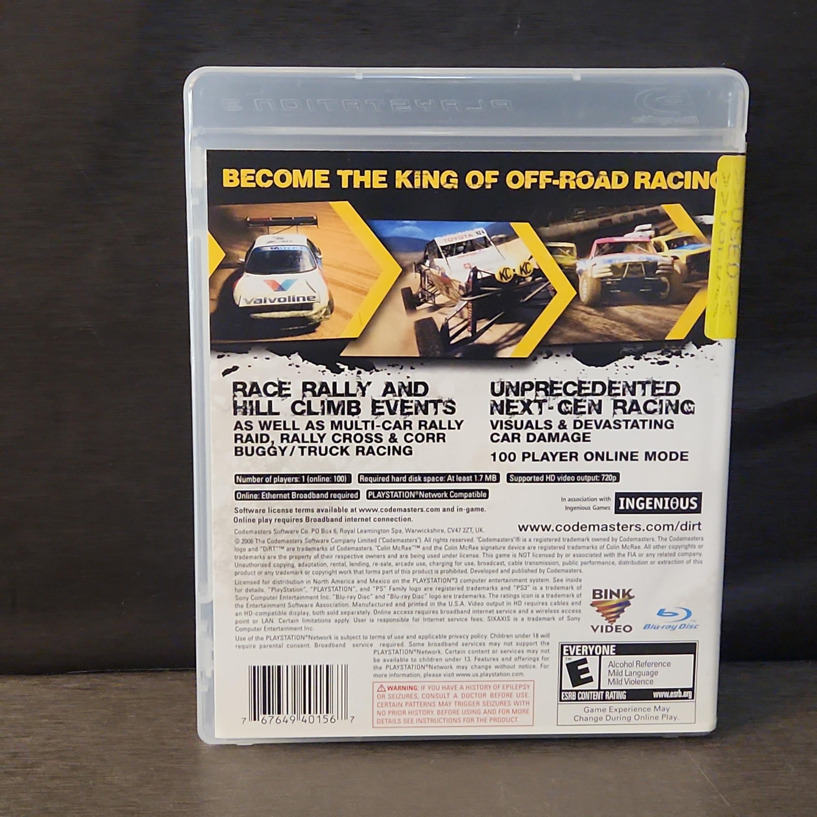 DiRT PlayStation 3 PS3 Game CIB
