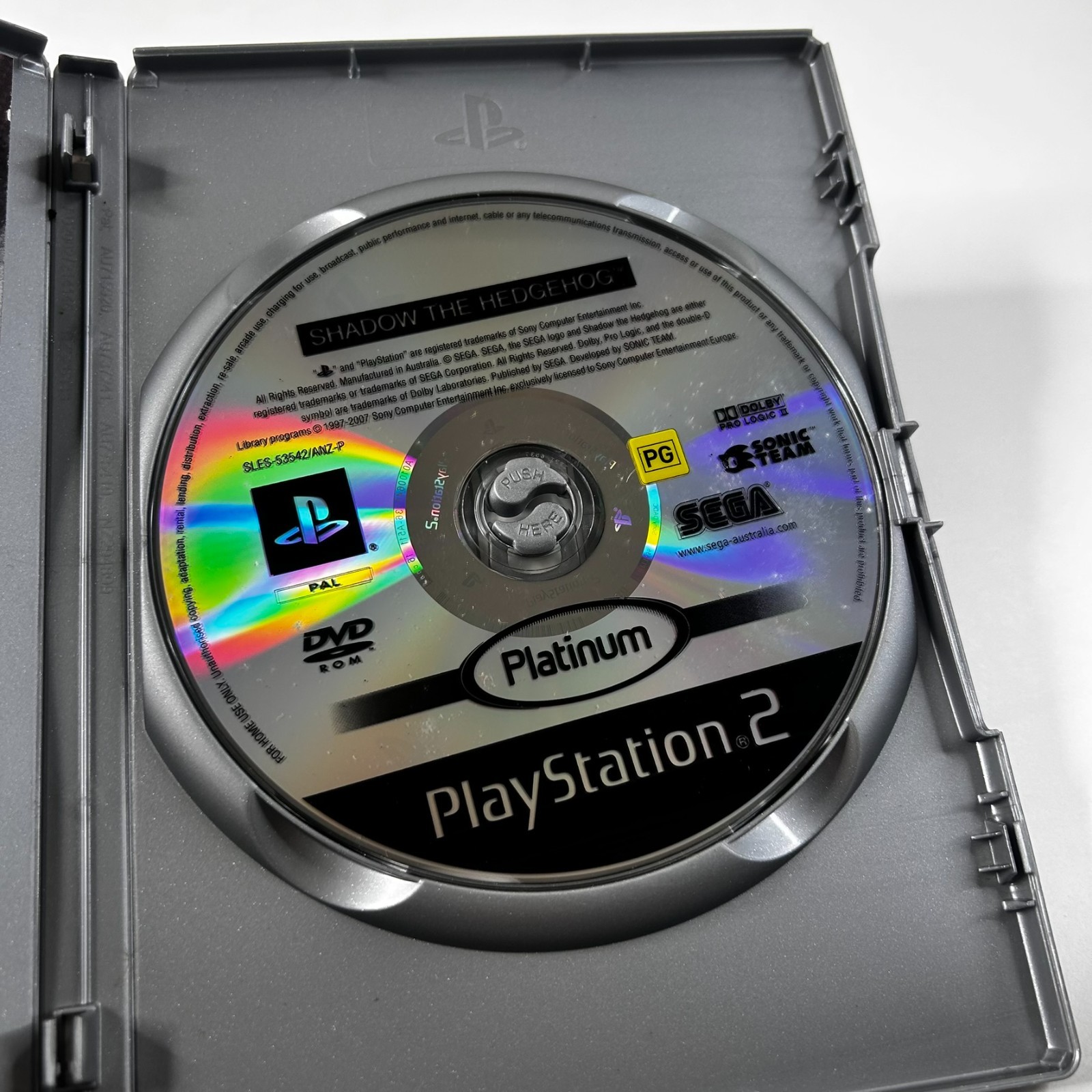 Shadow the Hedgehog Platinum Playstation 2 (PS2, 2005 PAL) Complete CIB VGC