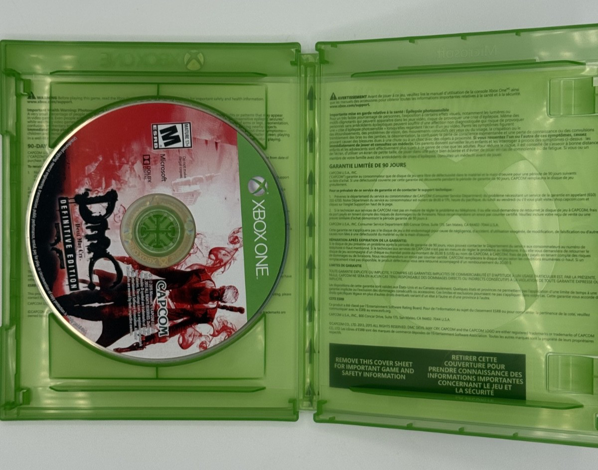 DmC Devil May Cry Definitive Edition Xbox One Complete Tested