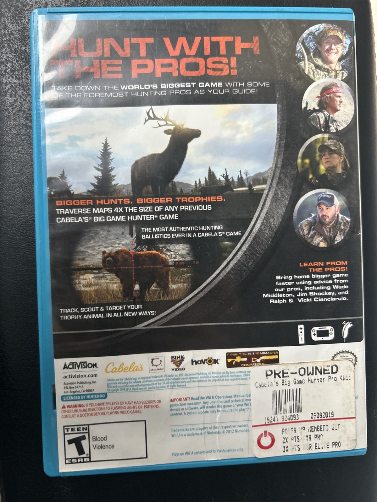 Cabela’s Big Game Hunter: Pro Hunts (Nintendo Wii U, 2014)