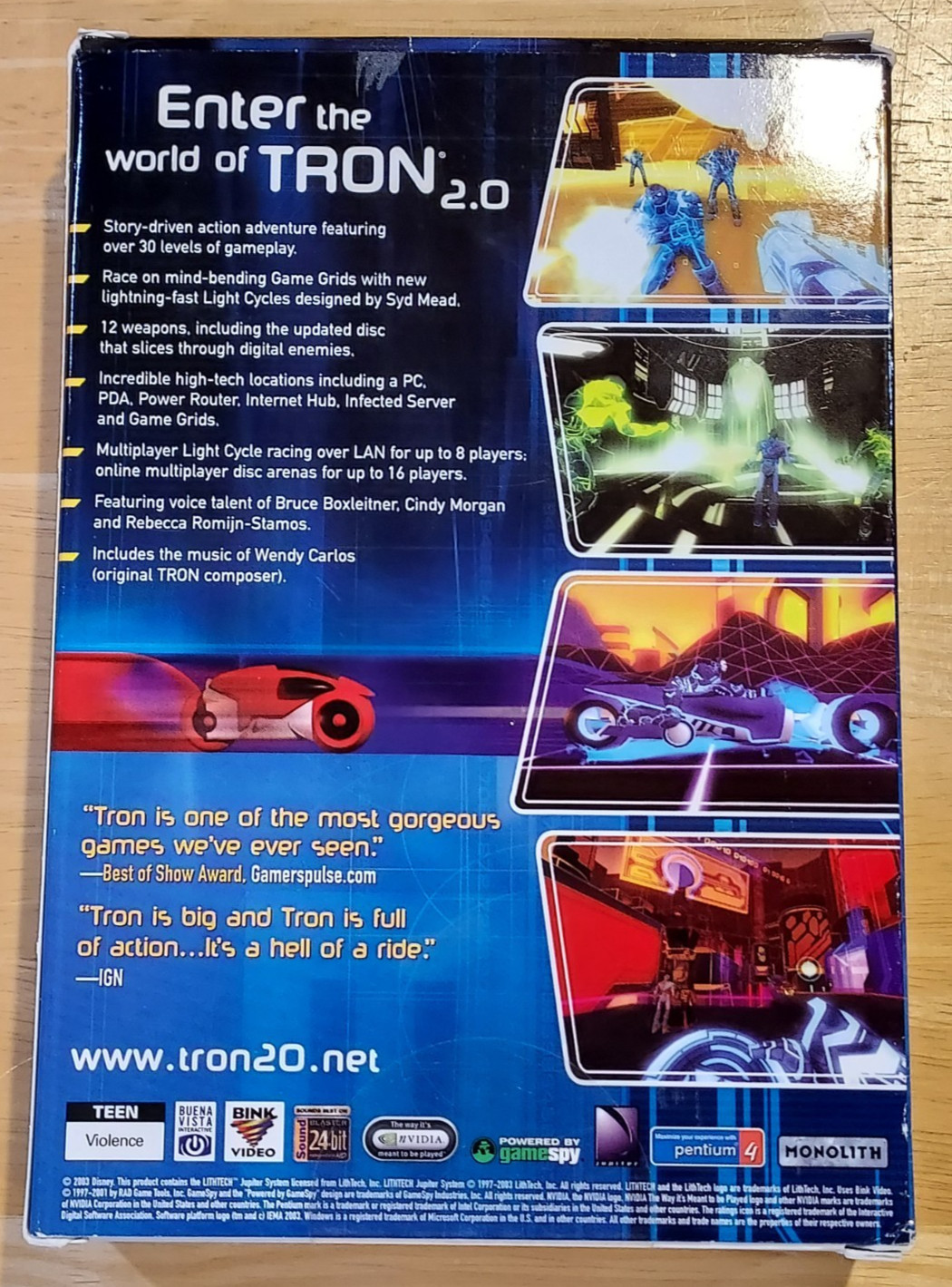 Tron 2.0 (PC CD-Rom Software, 2003) CIB Complete Small Box, key, untested