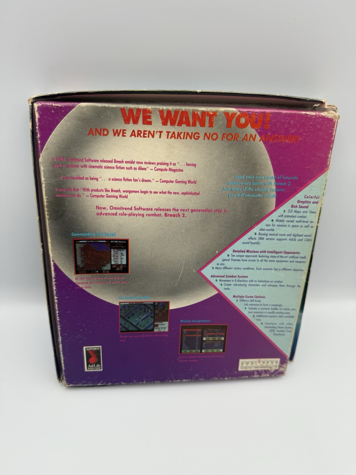 Omnitrend Breach 2 Atari ST Role Playing Sci-Fi Manual Included Not Rated 1987