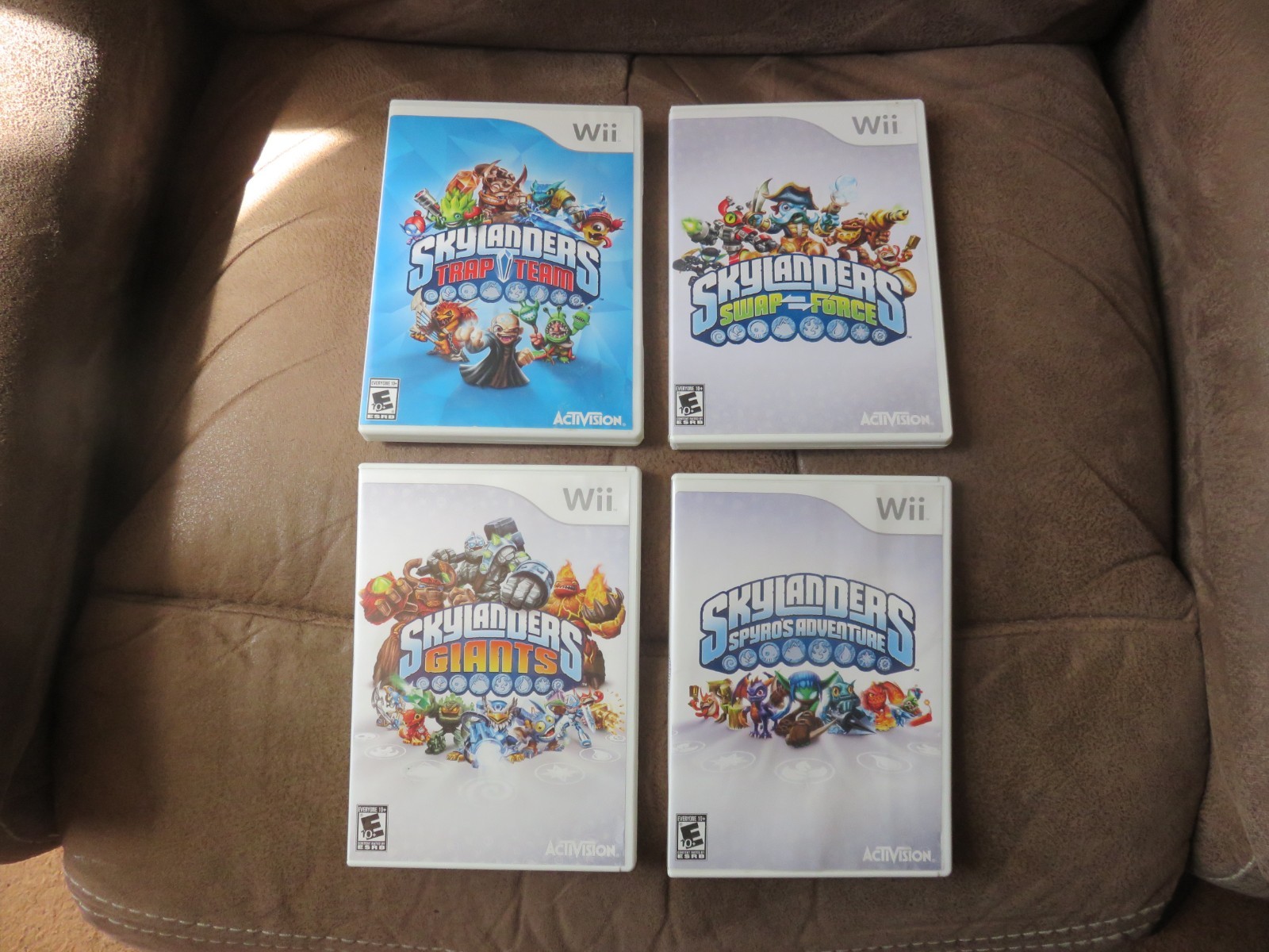 Skylanders Wii Games x4. Spyro’s Adventure,Giants,Swap Force,Trap Team.