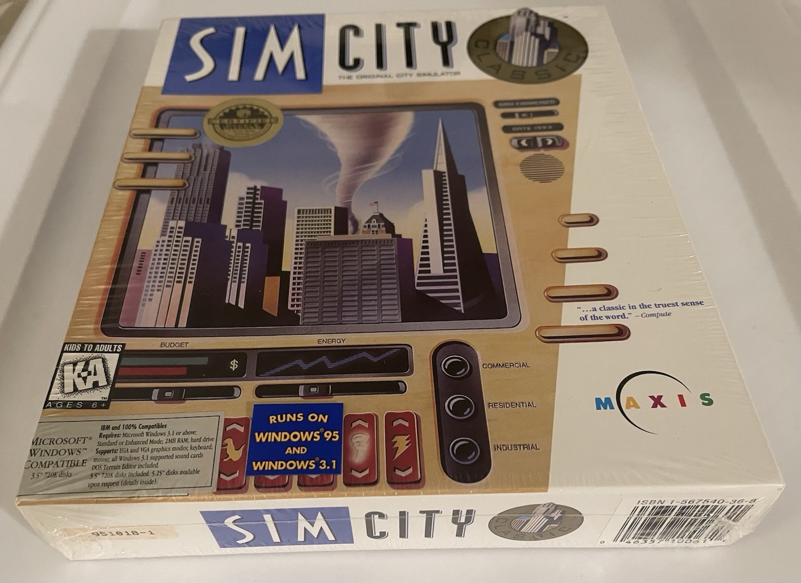 Sim City PC CD Rom Classics Edition Sealed