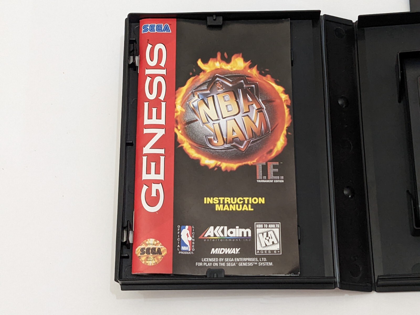 NBA JAM T.E. & World Series Baseball Sega Genesis Vintage Sports Video Games