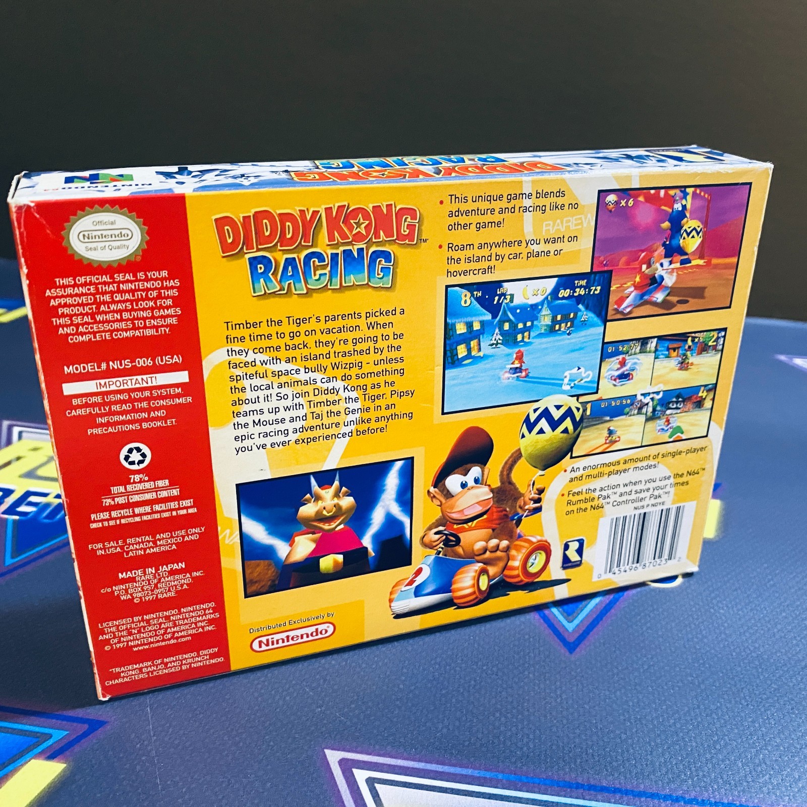 Diddy Kong Racing (Nintendo 64 N64, 1997) CIB Complete Tested & Working