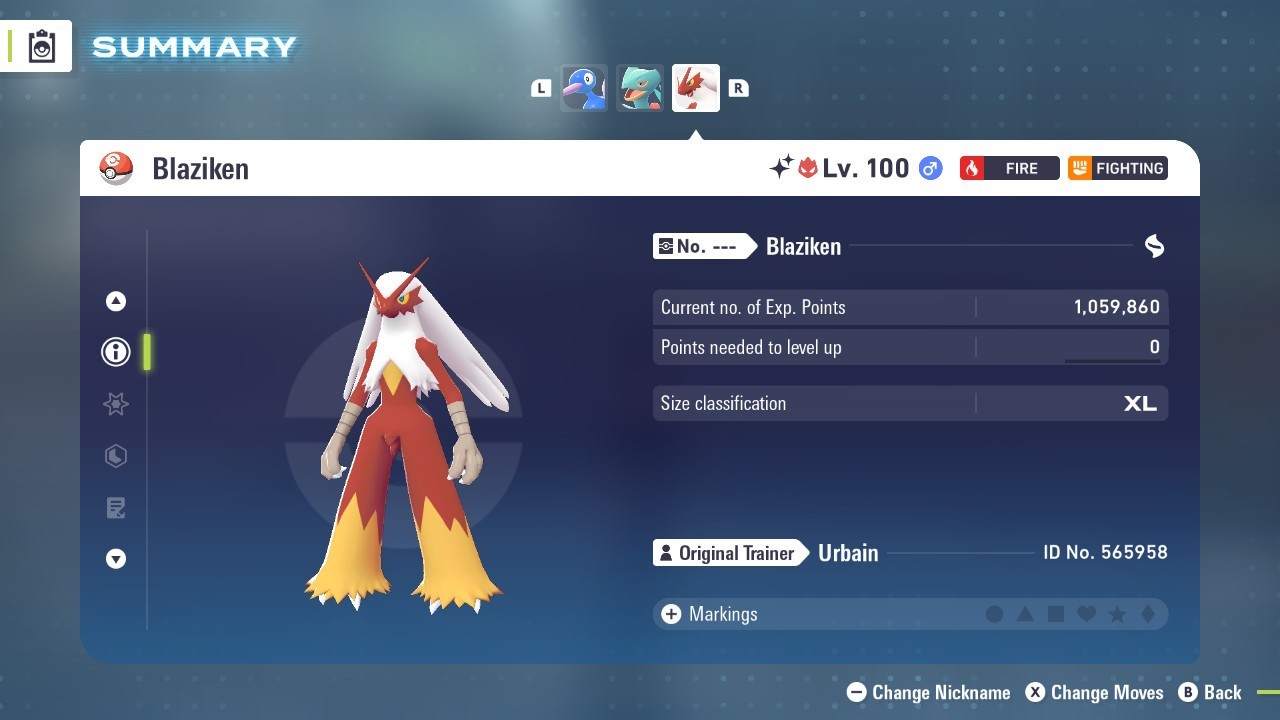 Blaziken Shiny Alpha 6IVs Battle Ready – Legends ZA