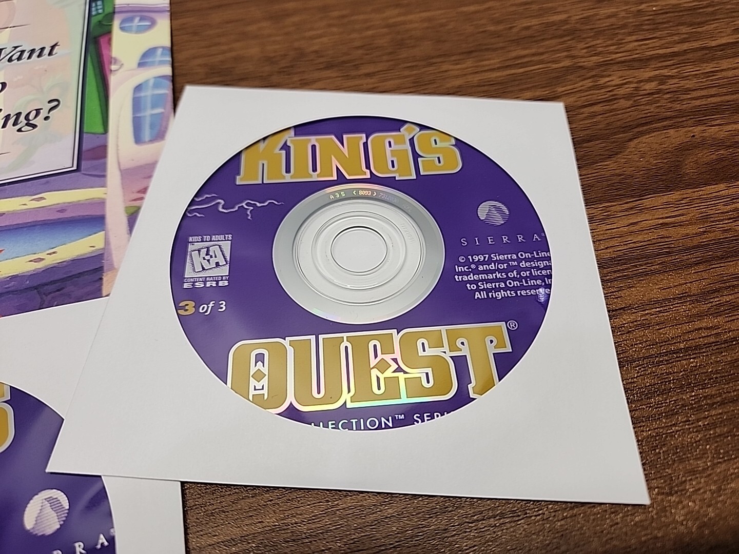 King’s Quest Collection Series PC Game w/ Insert 1997 Sierra, No Box ~Acceptable
