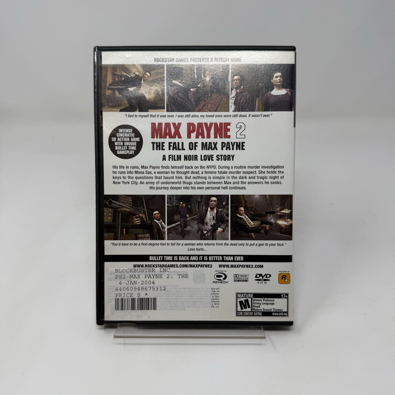Max Payne 2: The Fall of Max Payne (Sony PlayStation 2, 2003) – Complete In Box
