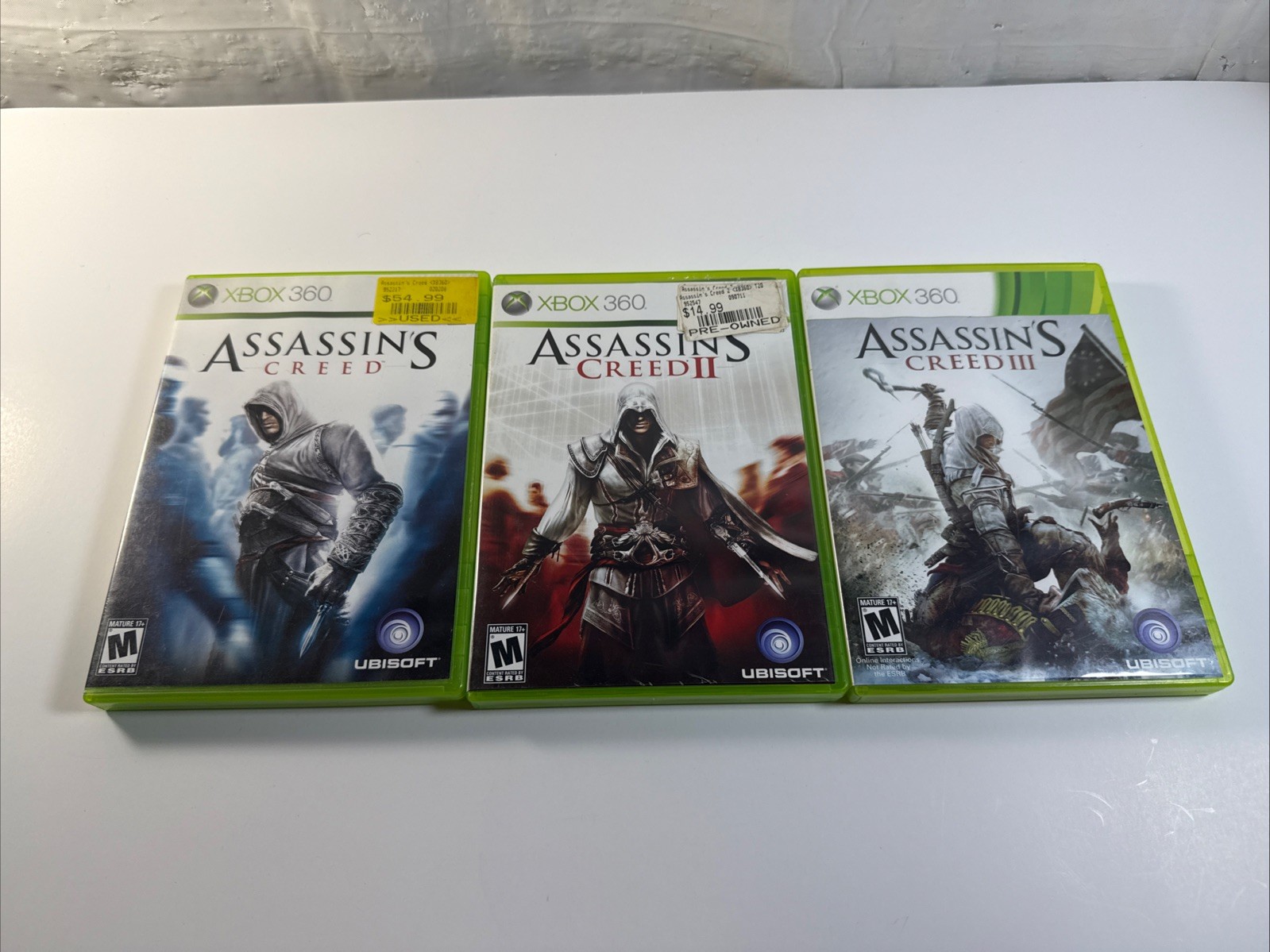 Assassin’s Creed Xbox 360 Lot of 3 – I, II, & III – Tested CIB