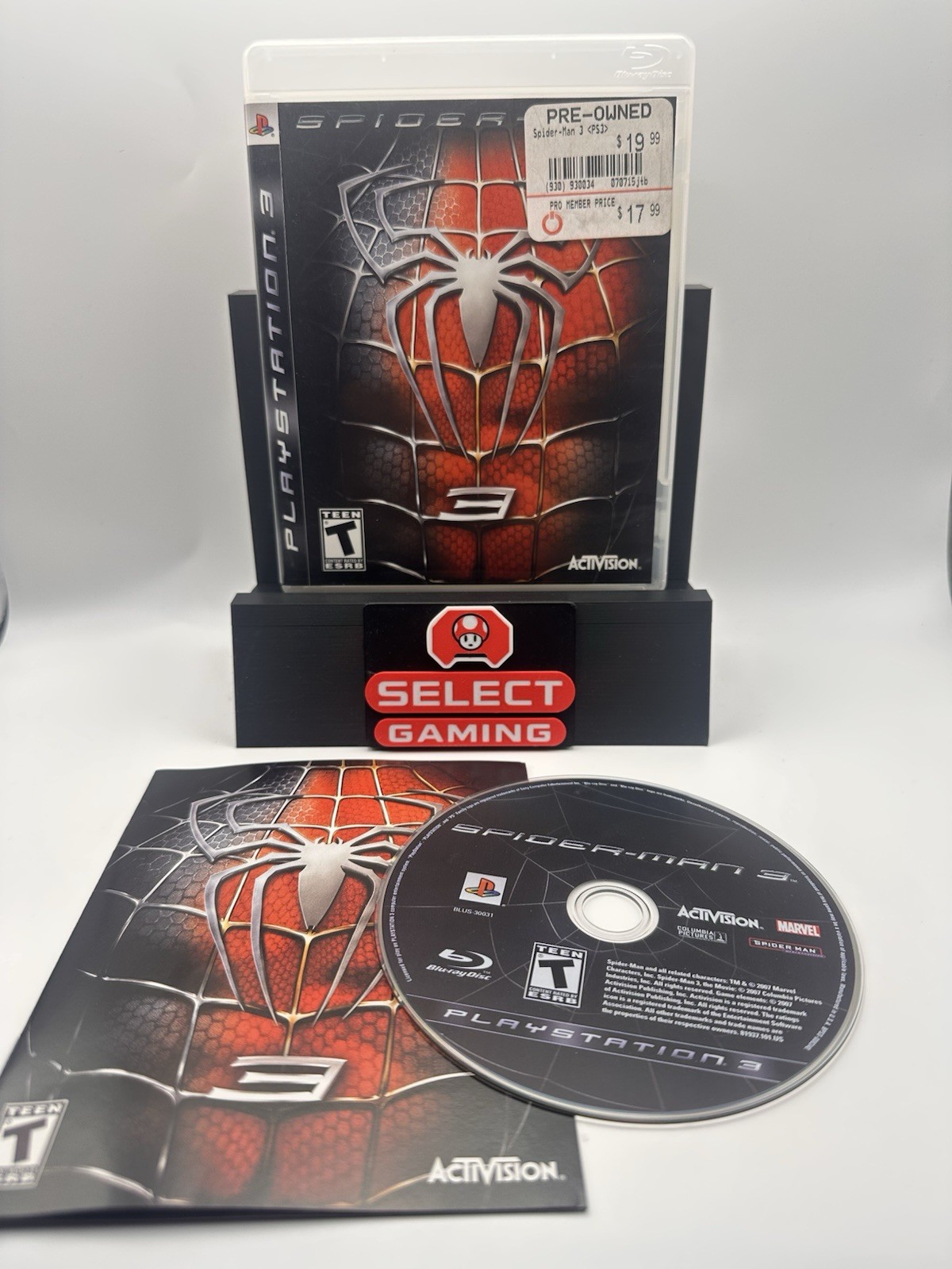 Spider-Man 3 (Sony PlayStation 3, 2007) PS3 Disc & Manual – Tested
