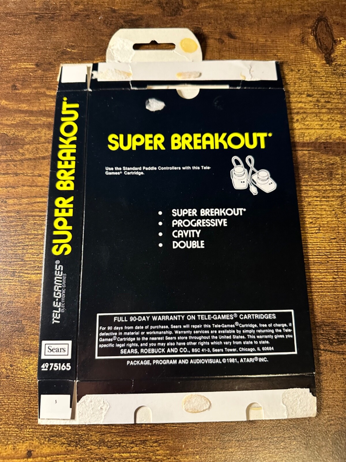 Super Breakout 1978 Sears Tele-Games—Atari 2600 Complete w/ Box, Manual&Cart CIB