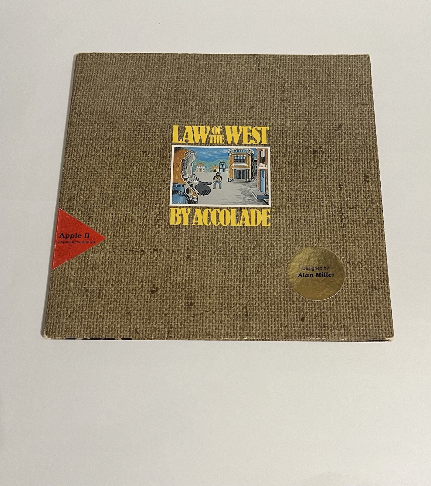 Law Of The West -Alan Miller- Apple II PC- Accolade 1985 RARE Original package.