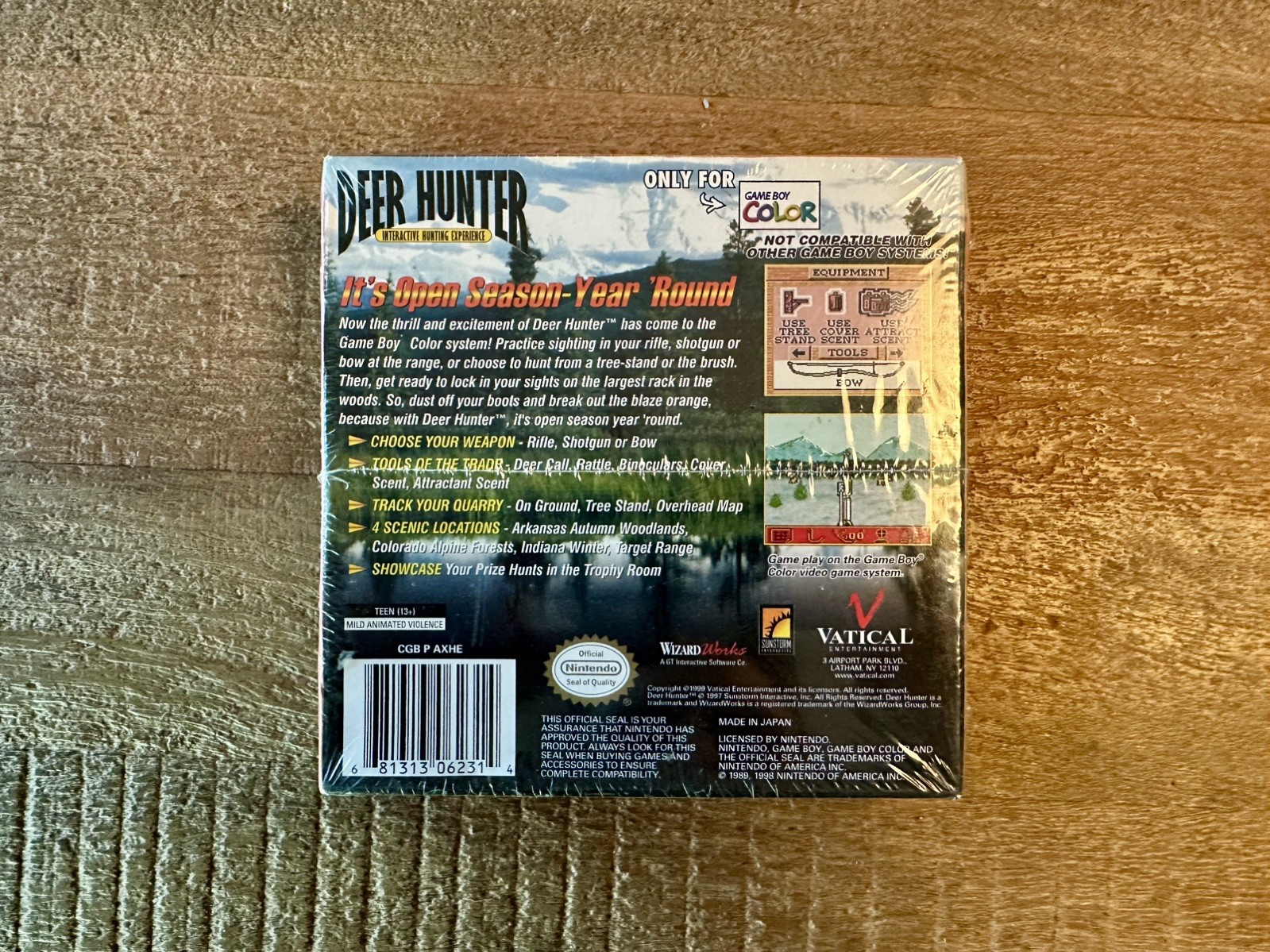 NEW! SEALED! Deer Hunter Interactive Hunting Experience Nintendo Game Boy Color.