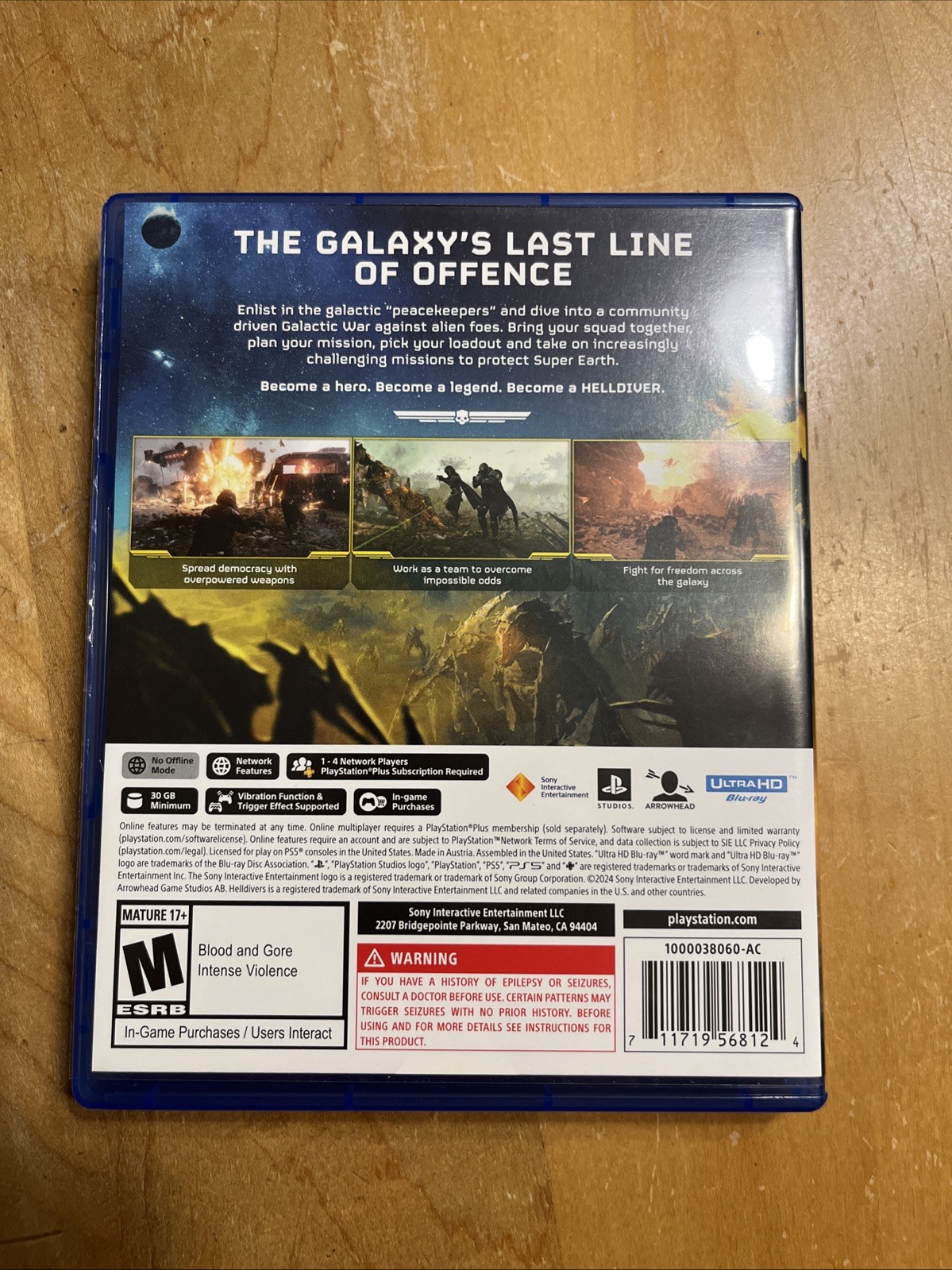 Helldivers 2 Sony PlayStation 5 Clean Tested