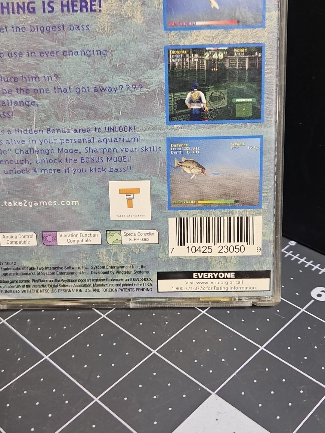Vintage Action Bass PS1 PlayStation 1 Complete – Family Video Edition GUC E5