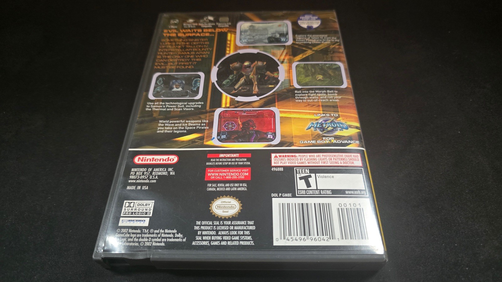 Metroid Prime 1 Player’s Choice Nintendo Gamecube EX+NM condition COMPLETE!