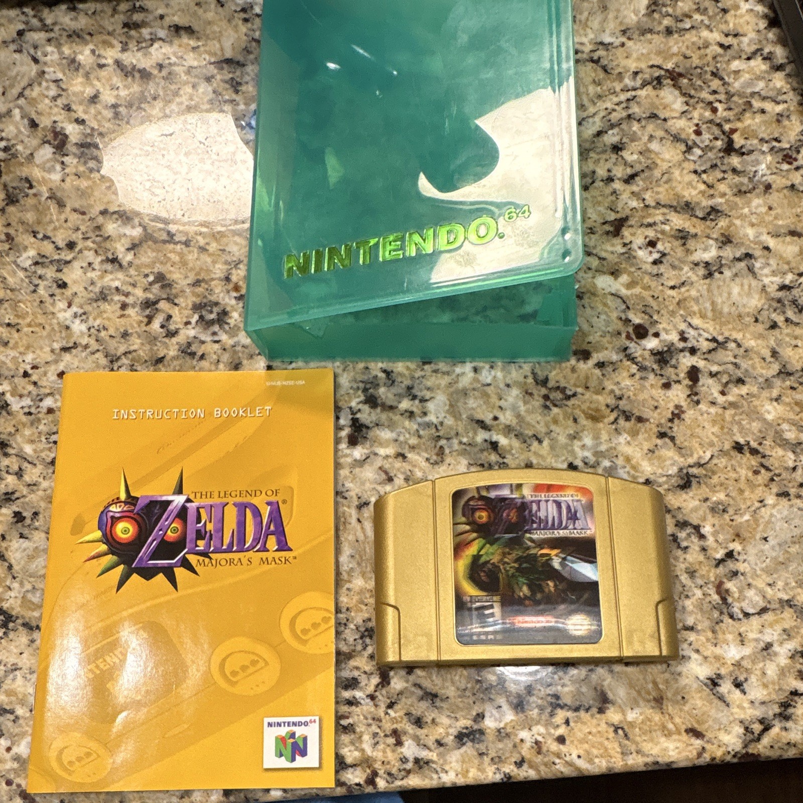 Zelda Majora’s Mask N64 Gold Holographic Collector’s Edition + Manual TESTED⁠