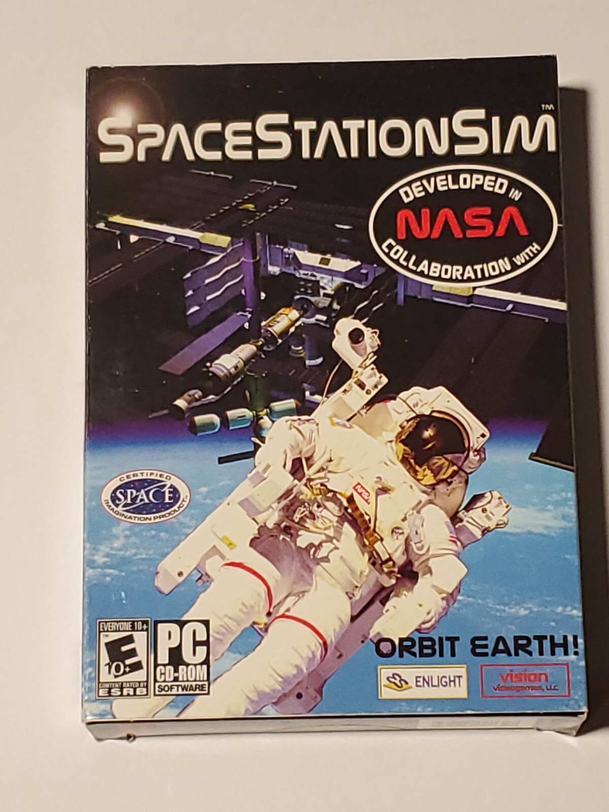 SPACE STATION SIM Nasa Simulation Rare Vintage PC Game US Version Complete Works