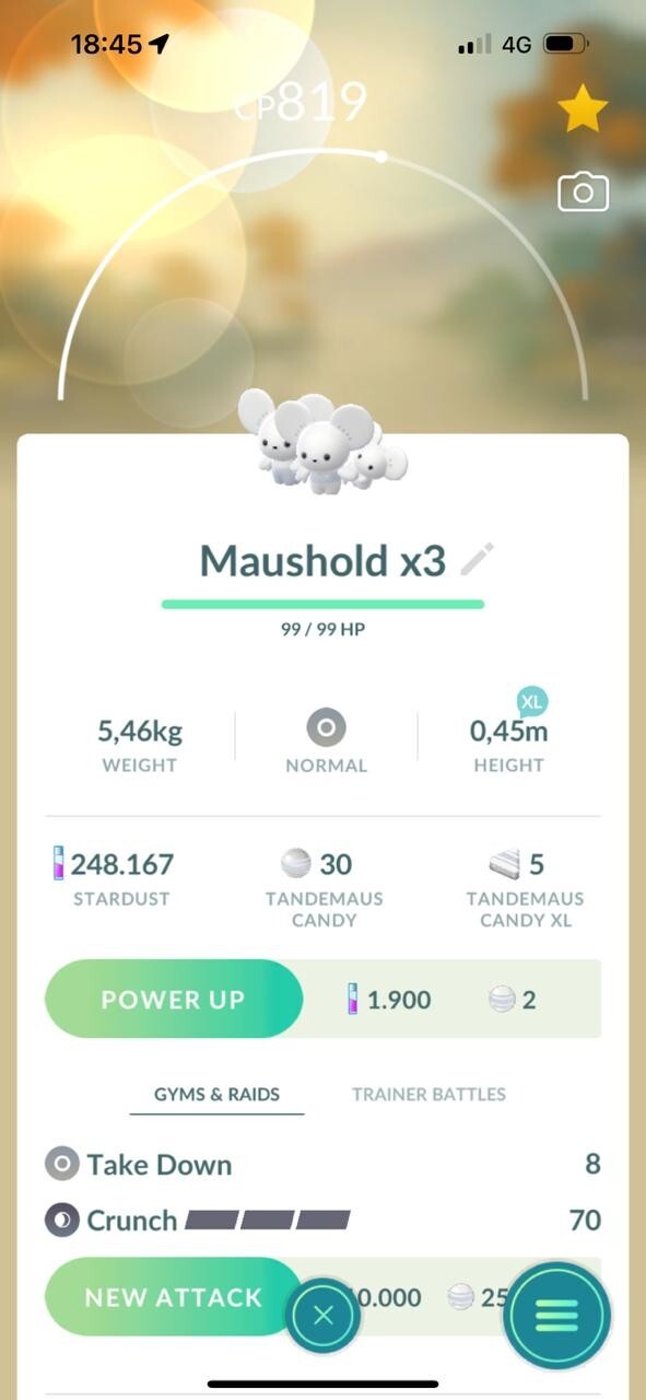 Pokemon Maushold (Family of Three)- TRADE 20k stardust