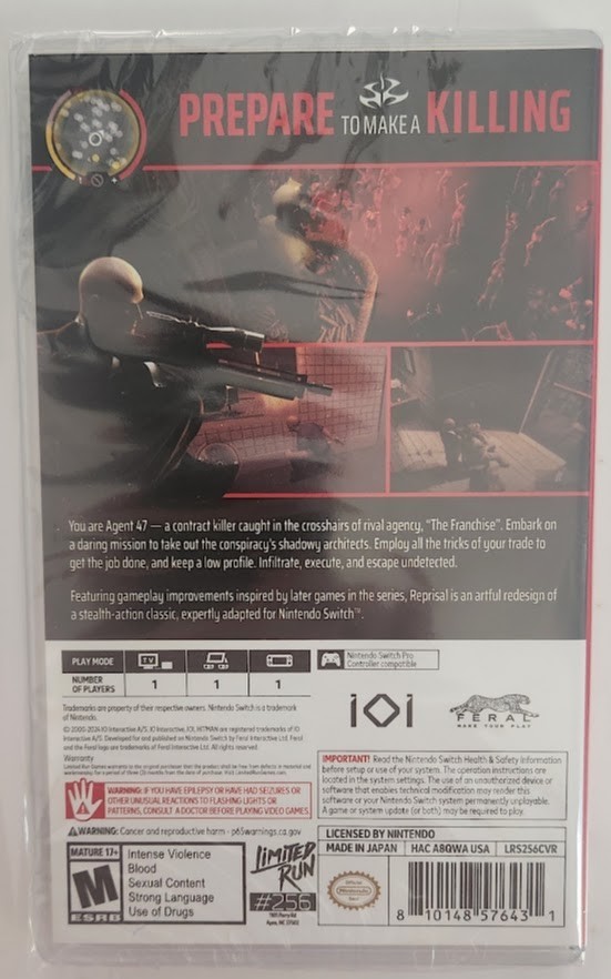 Hitman: Blood Money Reprisal Switch Brand New Game ( 2006 Action and Adventure )