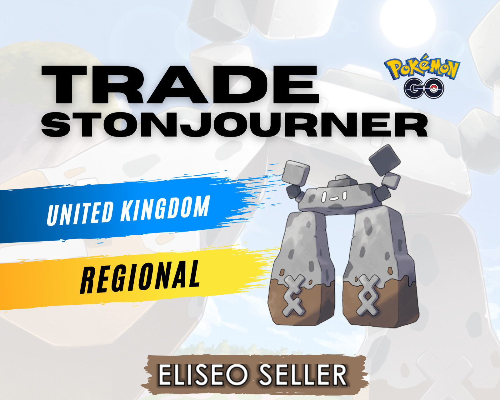 Pokemon Stonjourner GO – Trade Stonjourner – Regional United Kingdom