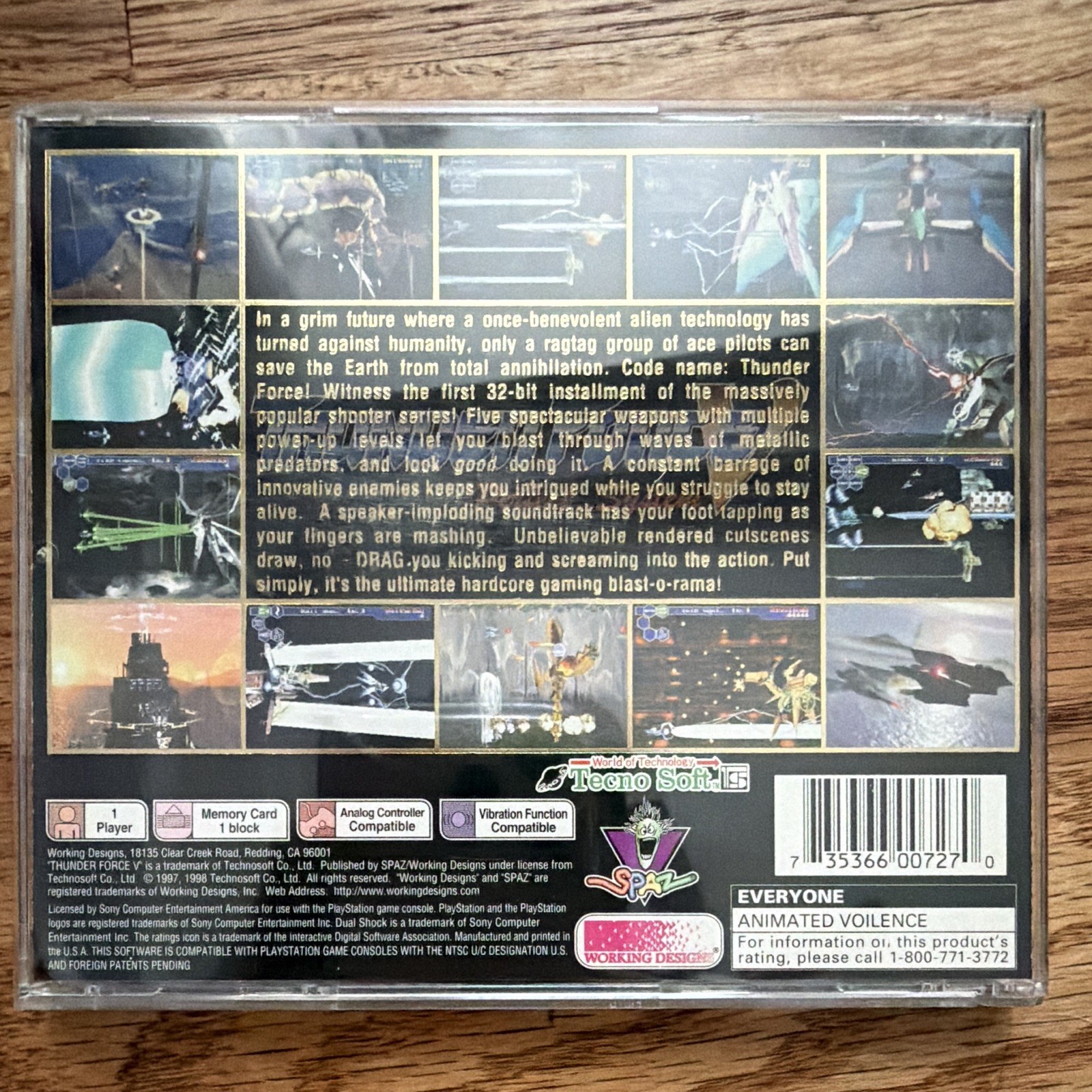 Working Designs Thunder Force V: Perfect System (PS1) 1998 NTSC-U/C 1 Player