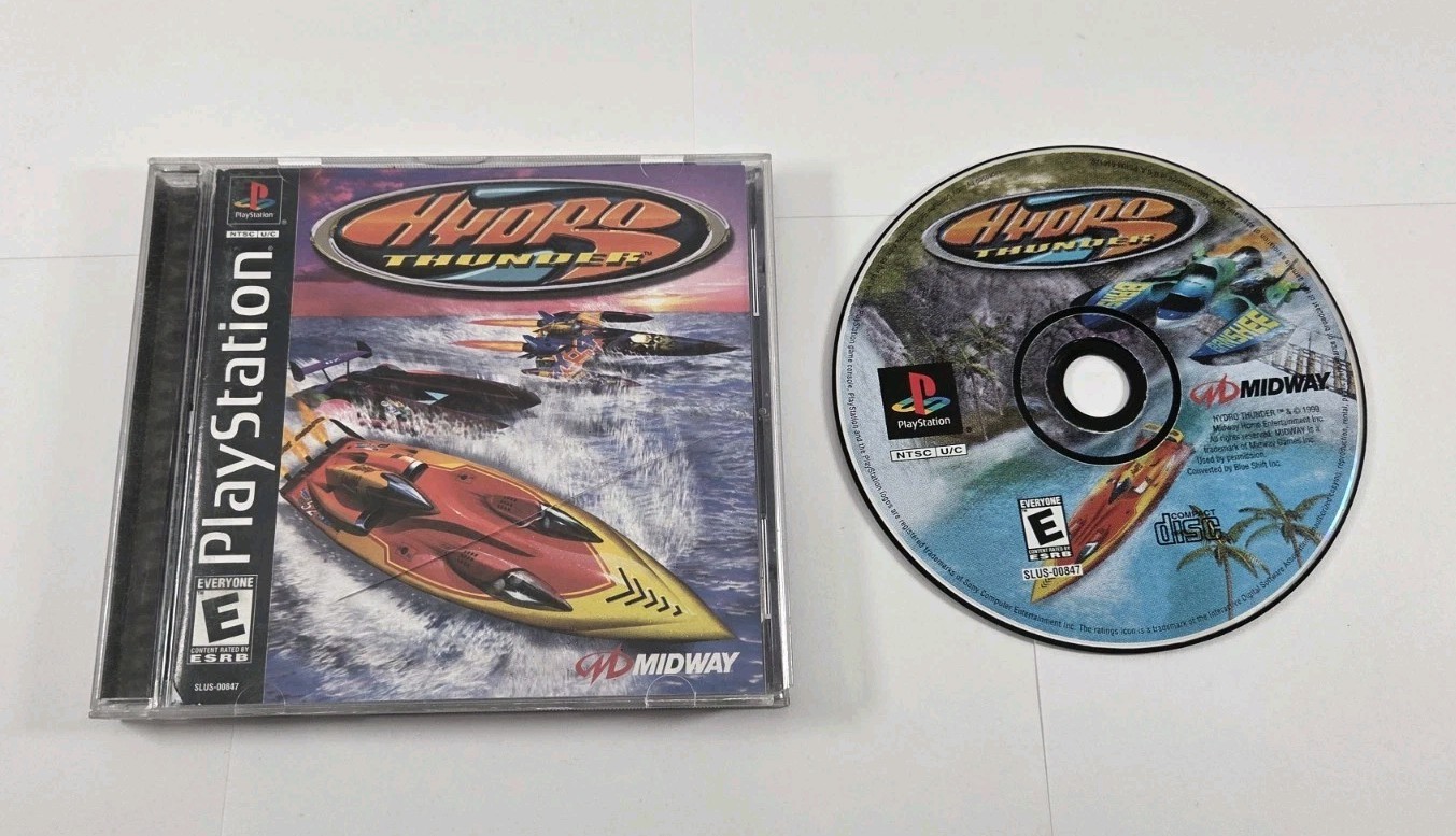 Hydro Thunder (Sony PlayStation 1, Midway) Tested And Working With Manual