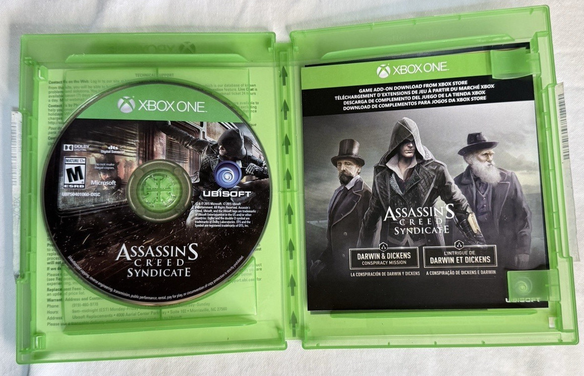 Assassin’s Creed: Syndicate (Microsoft Xbox One, 2015) Limited Edition Excellent