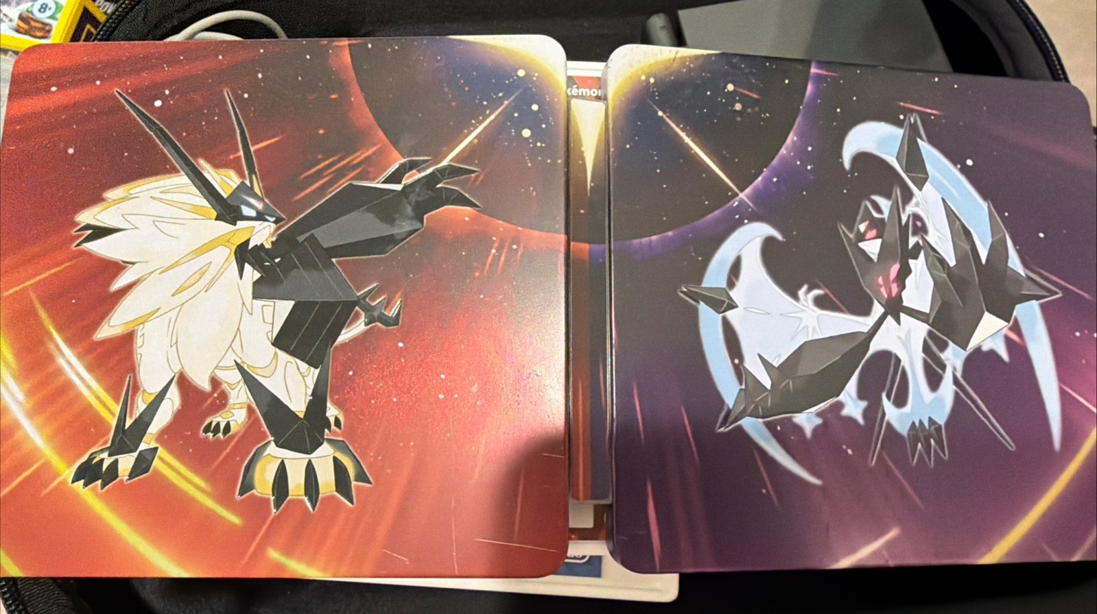 Pokemon Ultra Moon and Sun Nintendo 3DS Game Bundle Steelbook Case