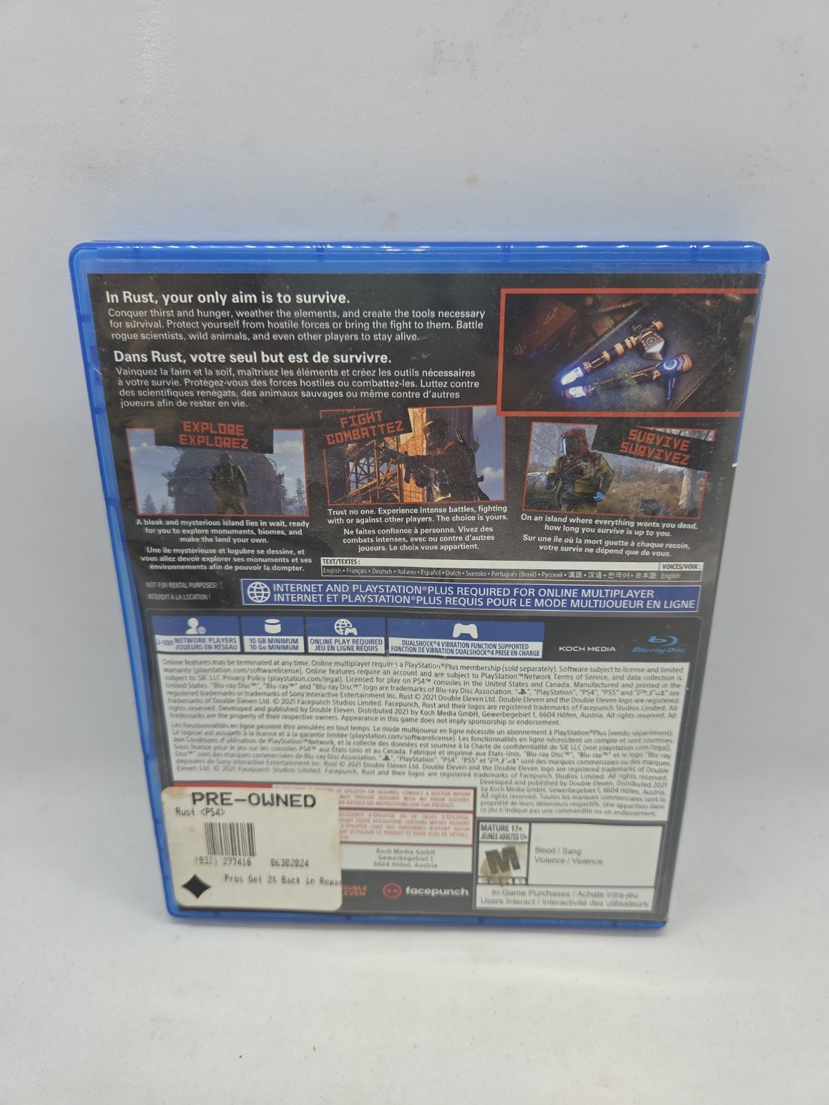 Deep Silver Rust – (PlayStation 4 , 2021) PS4