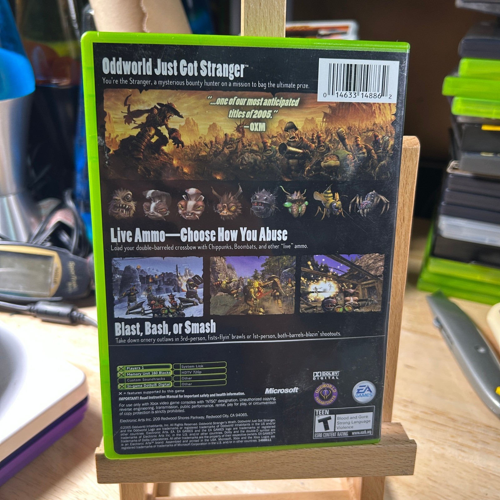 Oddworld Strangers Wrath Microsoft Xbox Original 2005 CIB EA Games NTSC