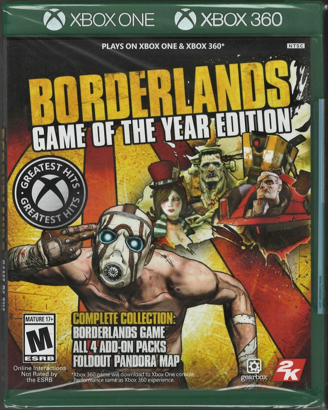 Borderlands Game of the Year Edition Xbox 360/XB1 New Packaging (Brand New Facto