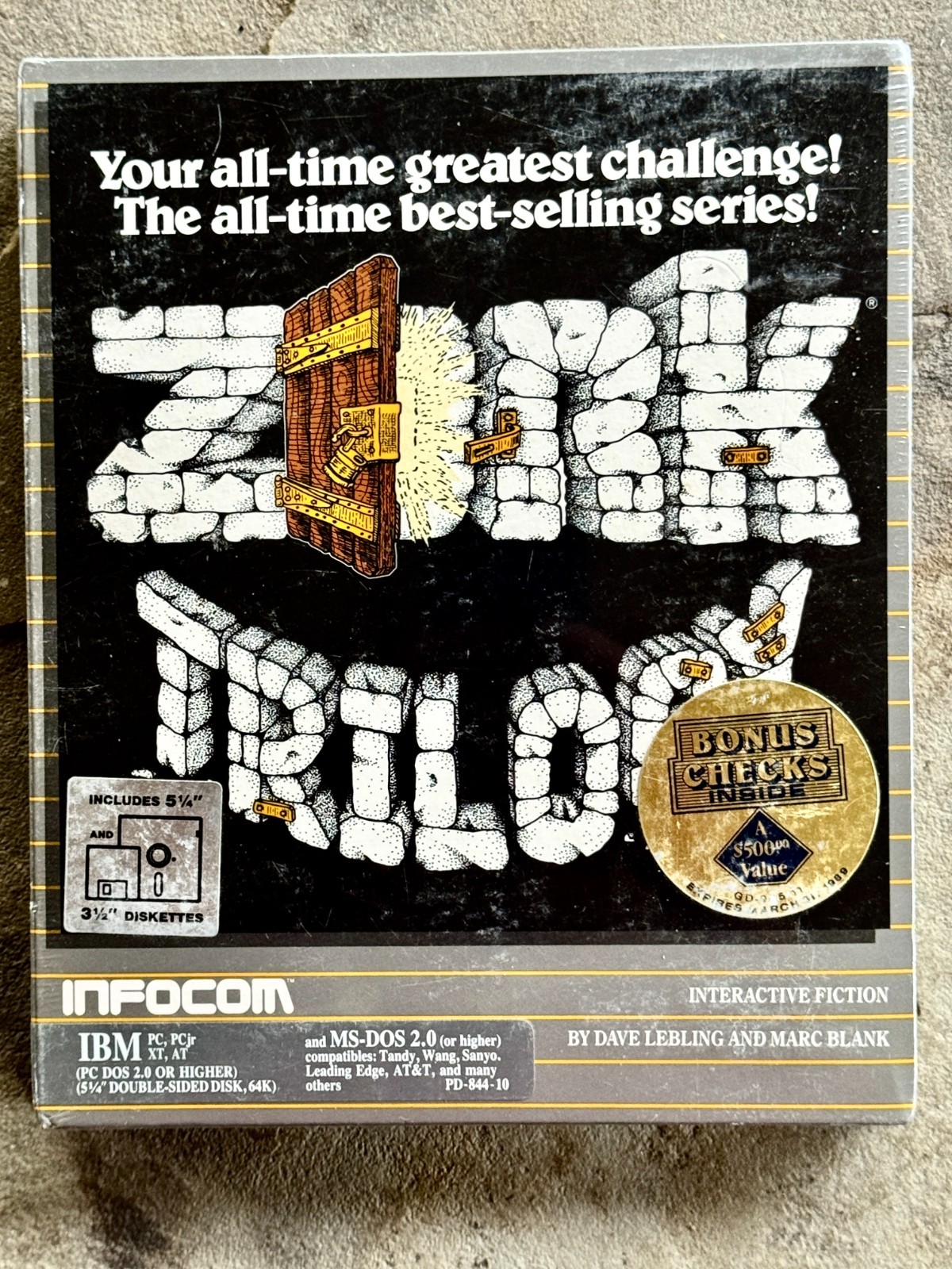 Sealed Infocom Zork Trilogy IBM PC DOS Big Box Original Shrink Wrap Rare