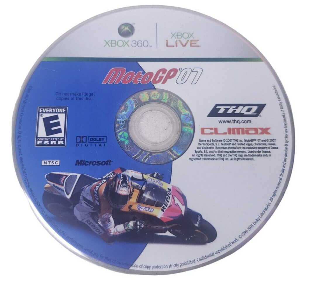 MotoGP ’07 (Microsoft Xbox 360, 2007) DISC ONLY Tested and Working Free Shipping