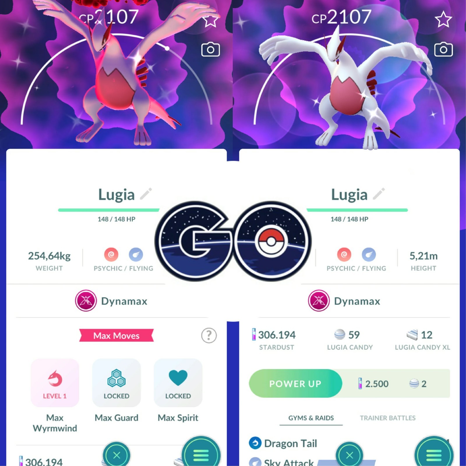 Pokémon Go – Shiny Dynamax Lugia – Mini PTC 80k Stardusts